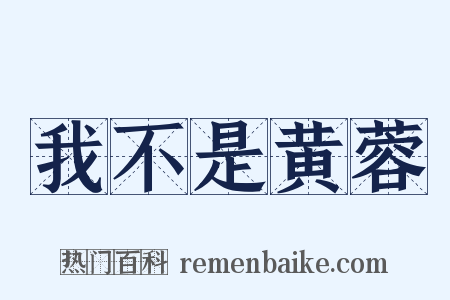 我不是黄蓉是什么意思的图片